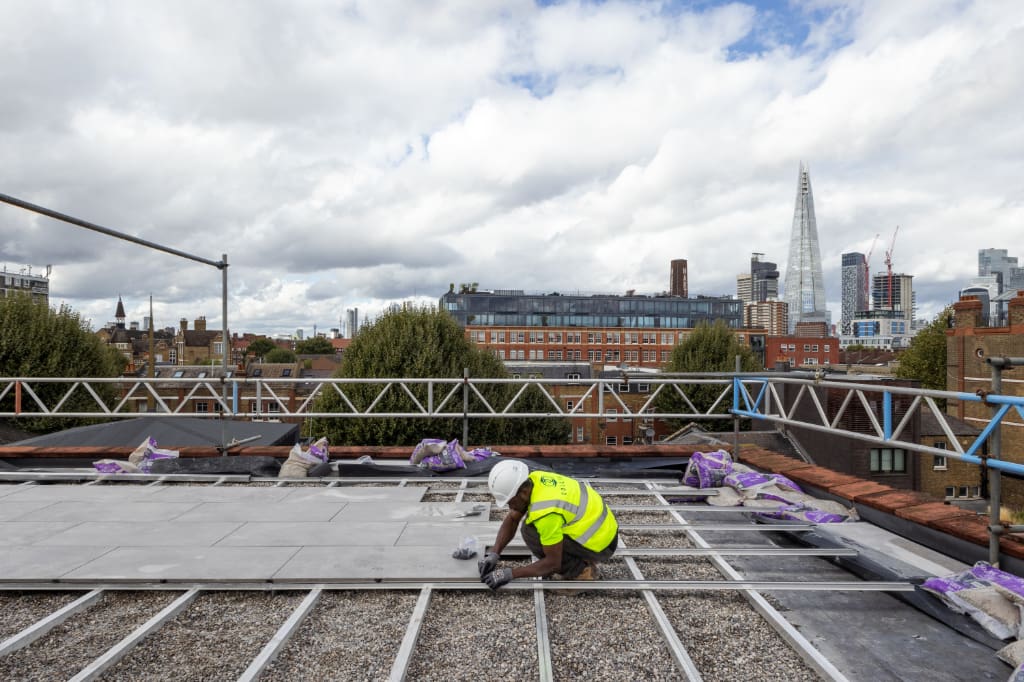 Lattice Frame paving installation