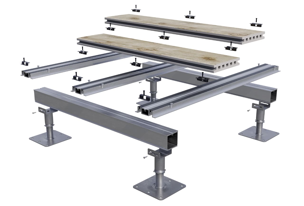 TS-VCD-LF TerraSmart Vitrified Composite Decking - Lattice Frame