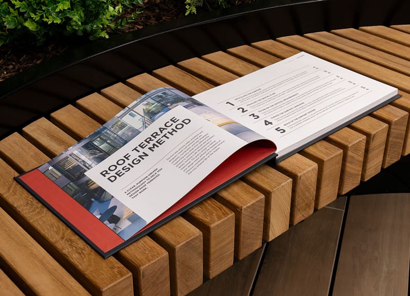 The Art of Roof Terrace Book on planter seating