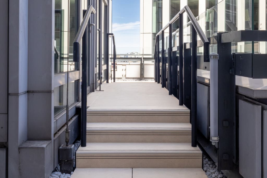 Paved steps
