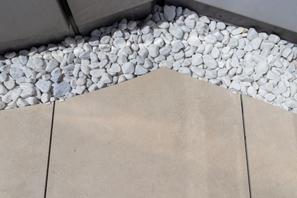 Paving edge close-up