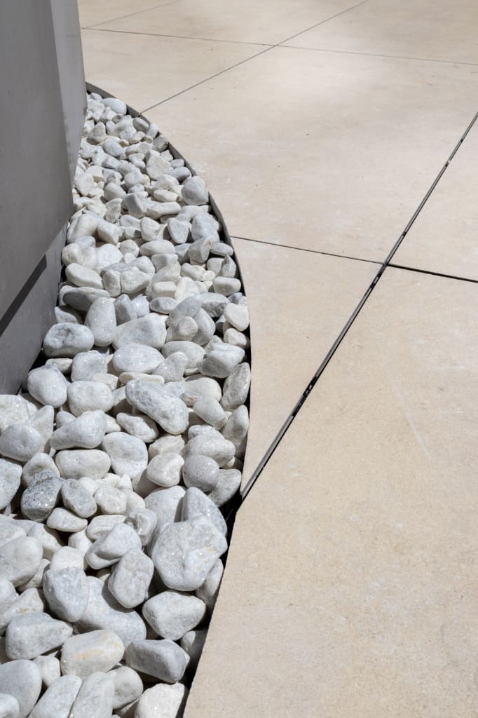 Paving edge close-up
