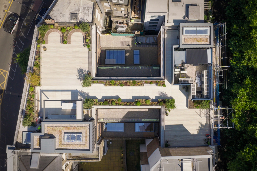 Roof terrace bird's eye view