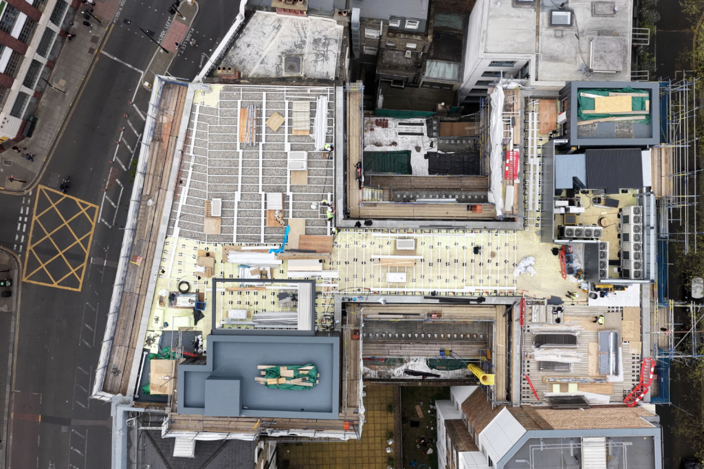 Roof terrace under construction