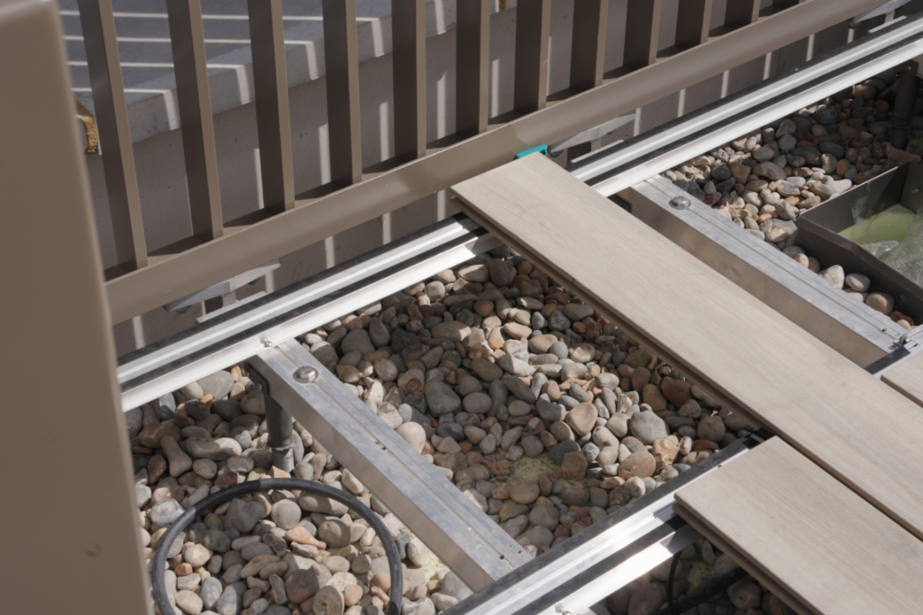Vitrified Composite Decking rail system and balustrade with BaseLink