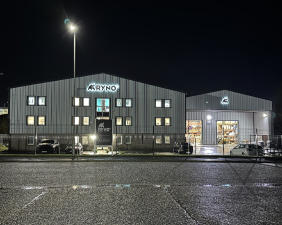 RYNO HQ at night