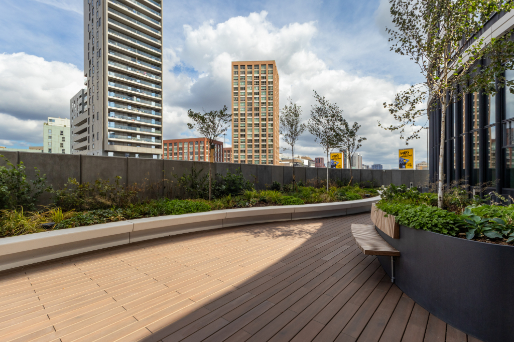 Vitrified Composite Decking and planters