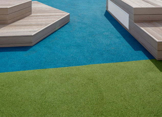 Wet Pour Rubber Crumb roof terrace